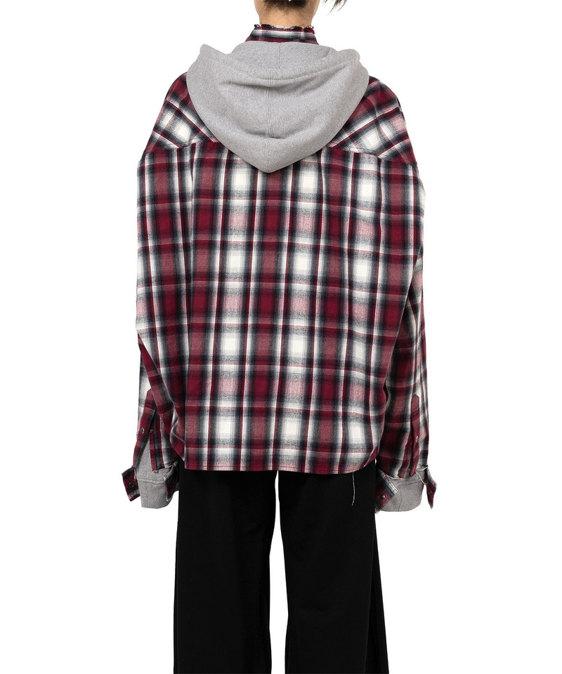 Hoodie Combine Checkered Shirt 13