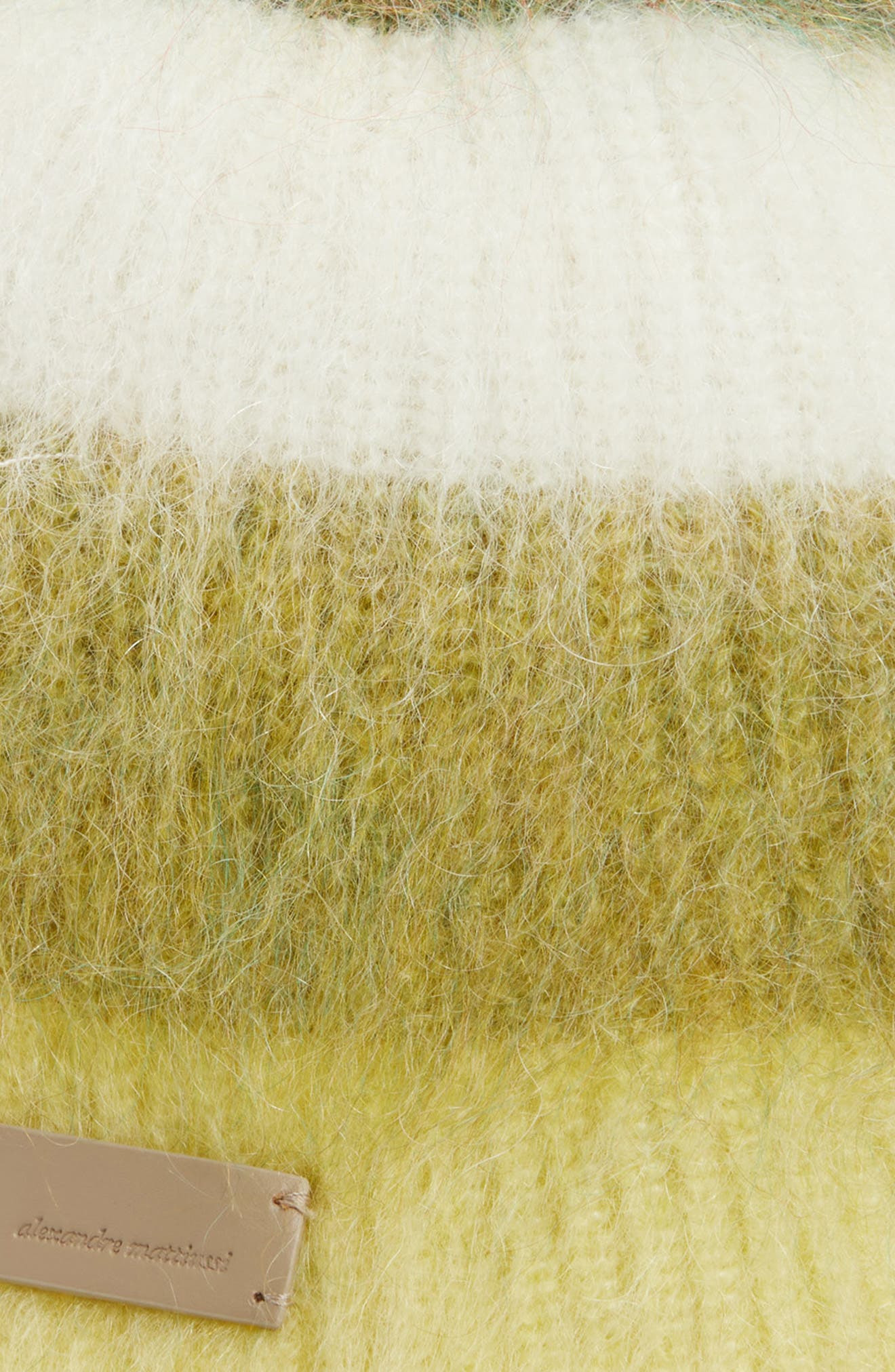 AMI PARIS Stripe Mohair Blend Bucket Hat in Ivoire/Anis/Bronze/Lichen at Nordstrom - 2