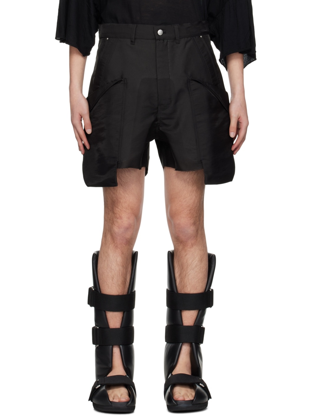 Black Stefan Cargo Shorts - 1