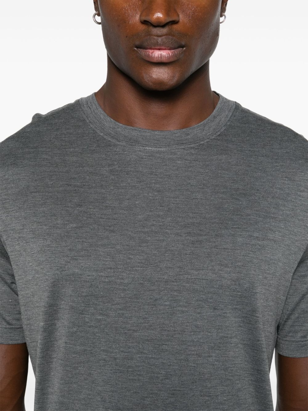 mélange-effect T-shirt - 5