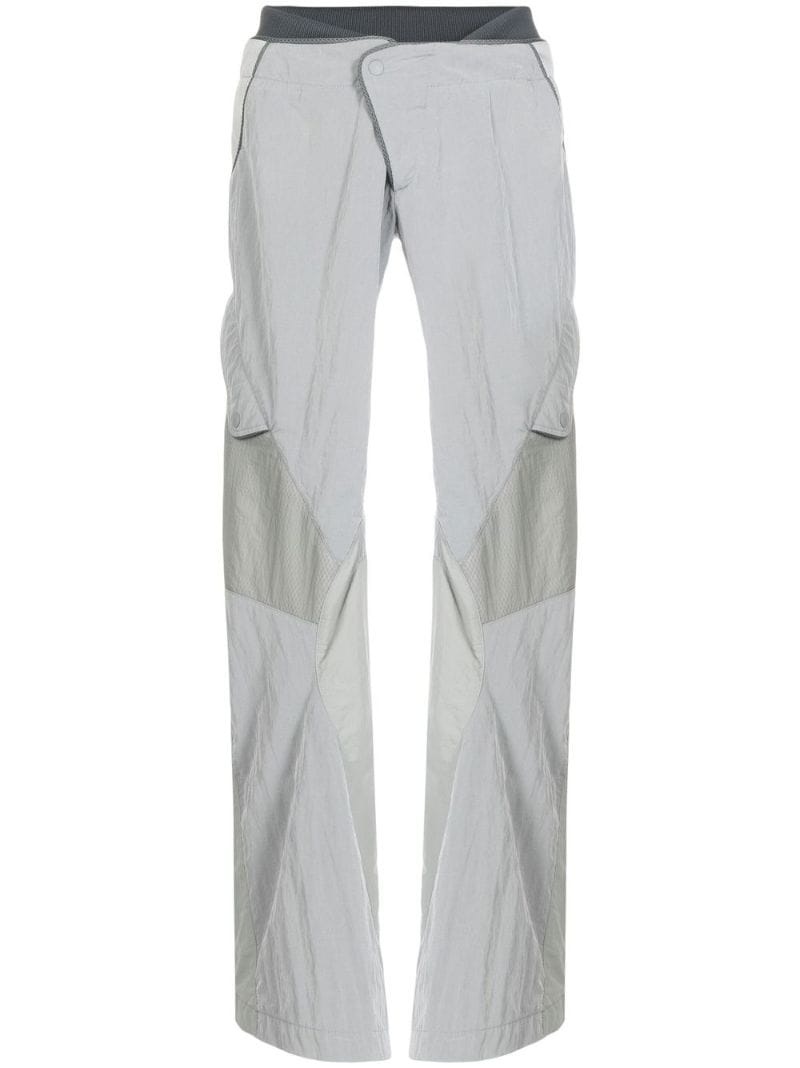 contrasting paneled cropped trousers - 1