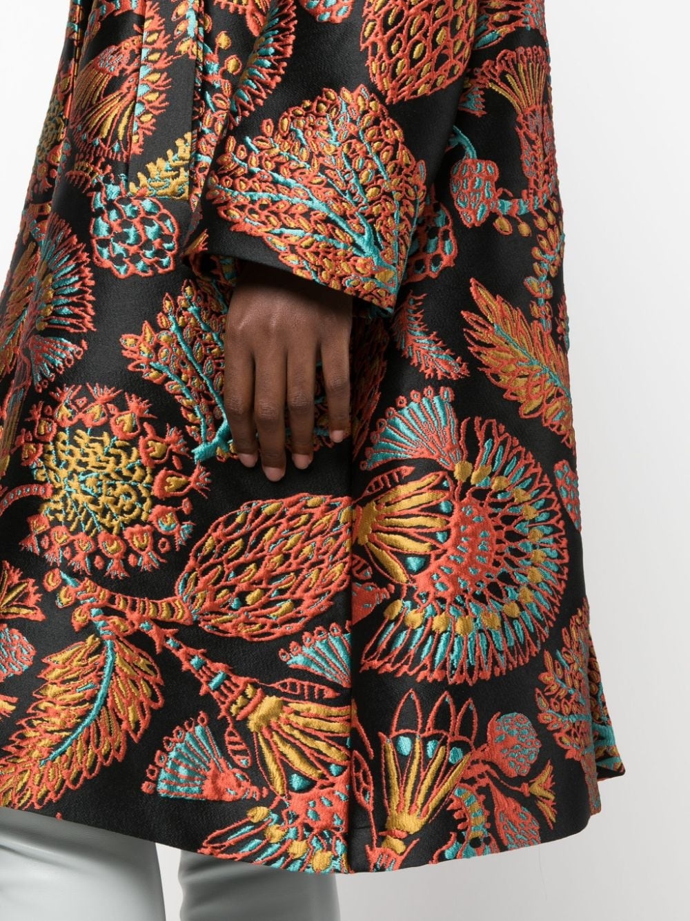 Boxy Sicomore jacquard coat - 5