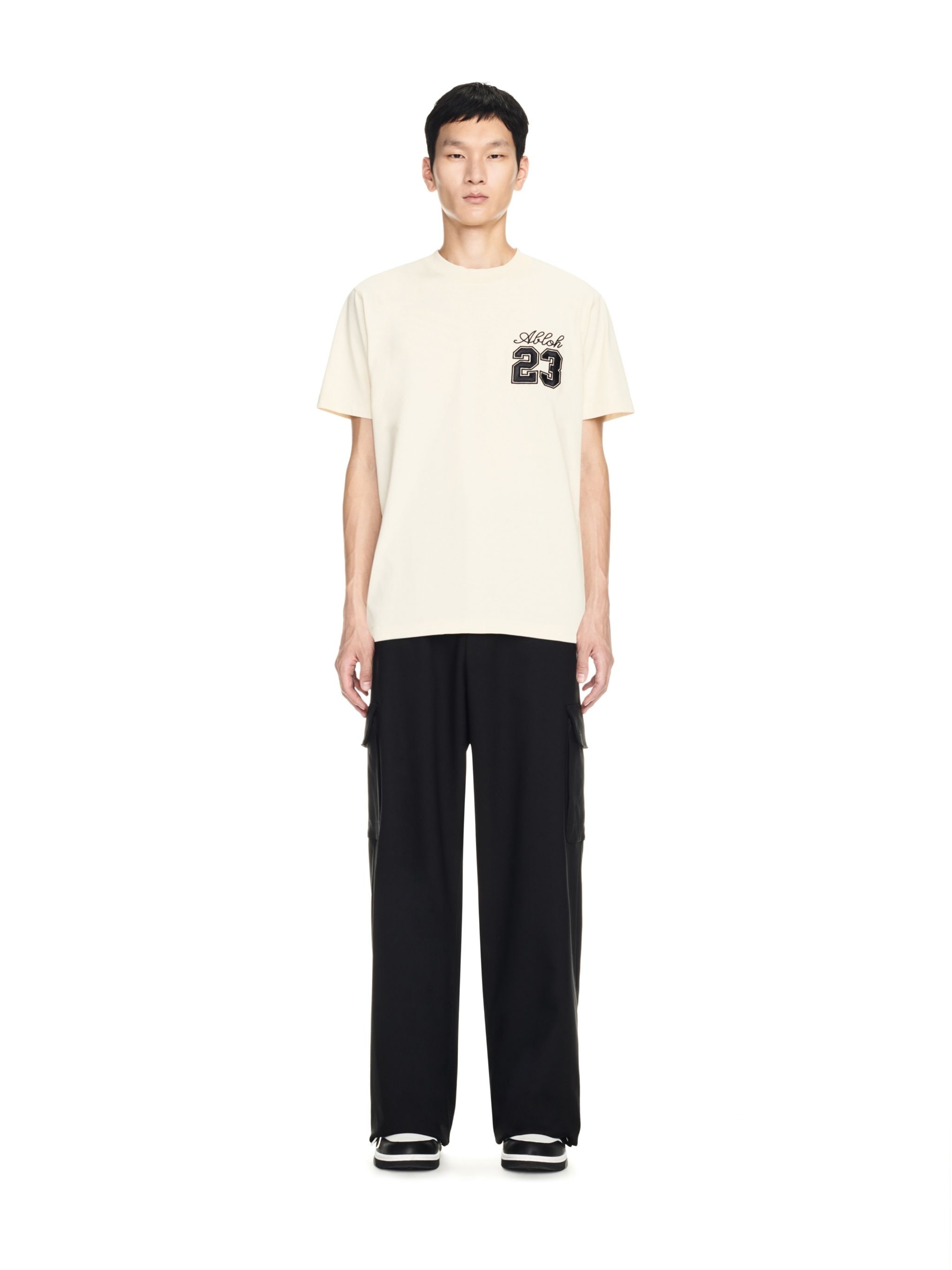 OFF-WHITE*ボヘミアンなルックス*23 ロゴ スリム S/s T シャツ Off-White 23 Logo Slim S/s Tee | REVERSIBLE