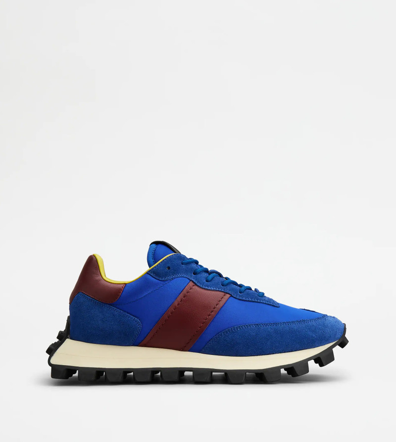 SNEAKERS TOD'S 1T IN SUEDE AND FABRIC - BLUE, BURGUNDY 1