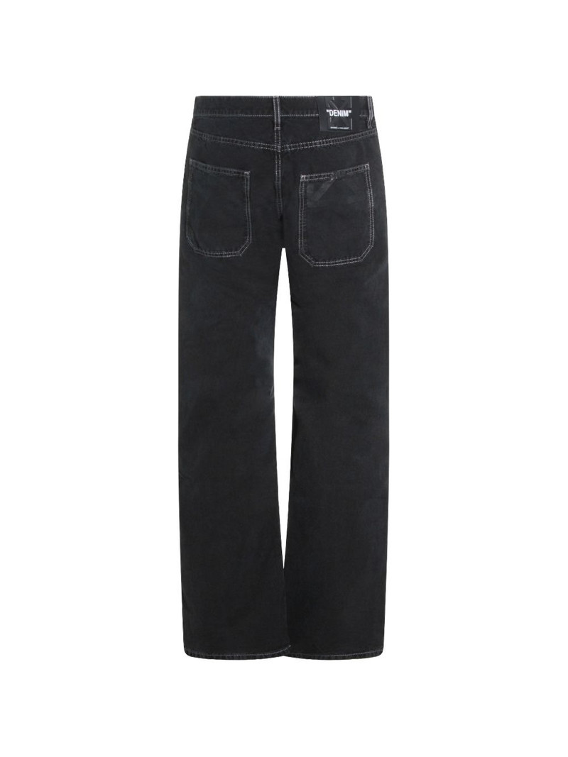 Off-White logo patch denim trousers outlook