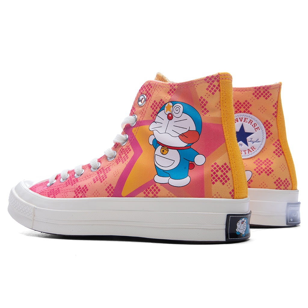 CONVERSE X DORAEMON CHUCK 70 HI - HAWAIIAN OCEAN/FLAMINGO/HABANERO GOLD - 3