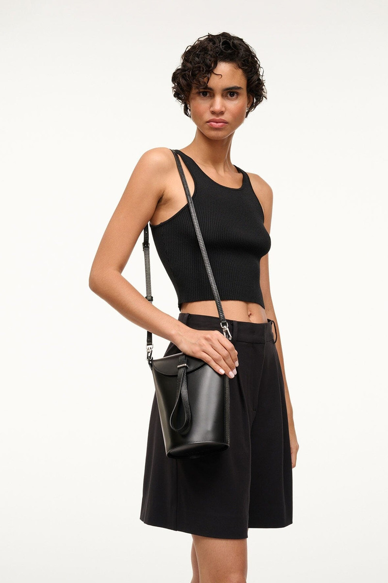 STAUD STAUD PHOEBE CONVERTIBLE BUCKET BAG BLACK outlook