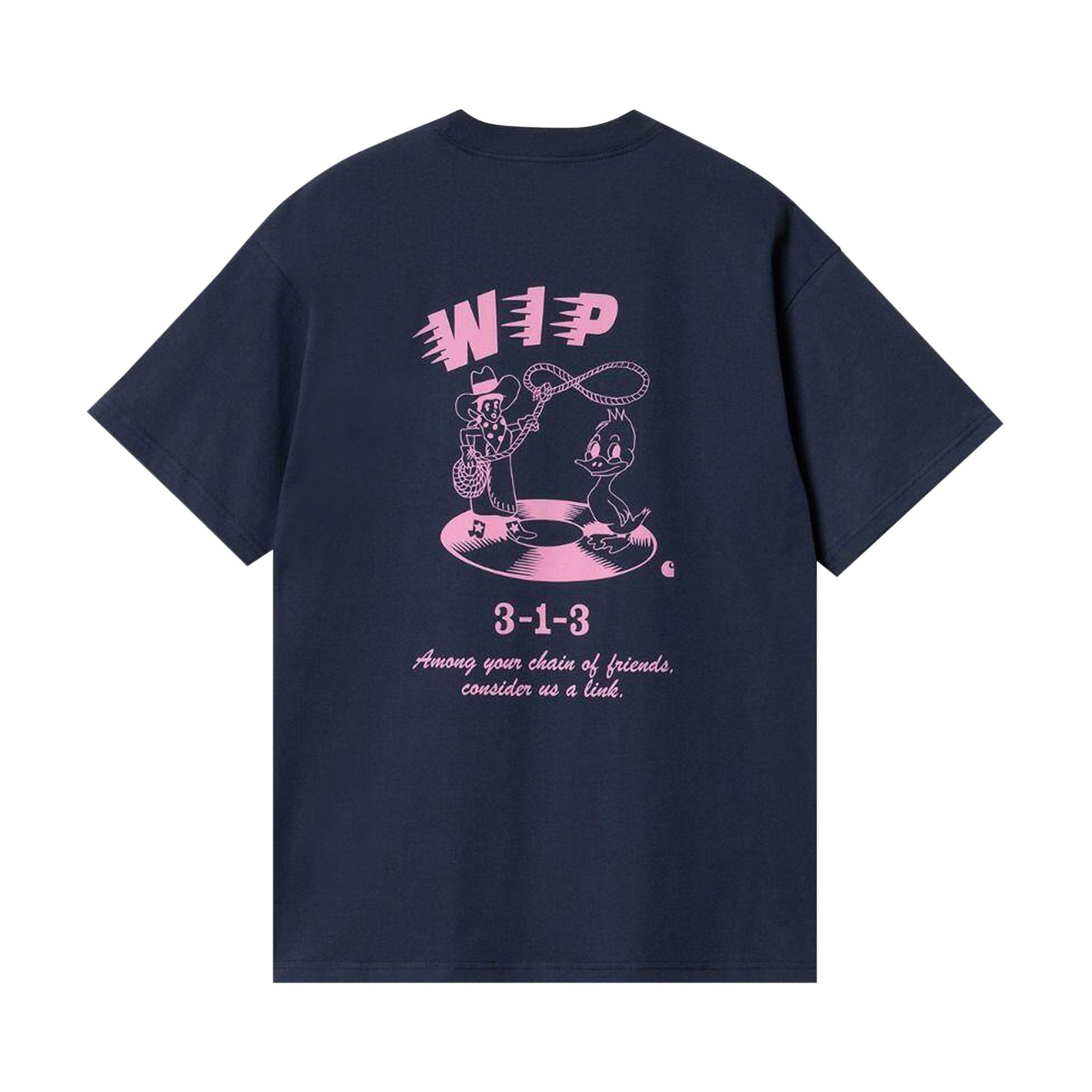 Carhartt WIP Friendship T-Shirt 'Air Force Blue/Light Pink' - 2