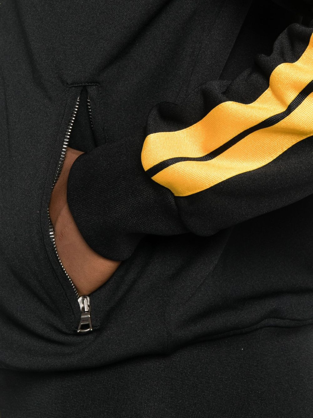 stripe-detail zip-up sweatshirt - 5