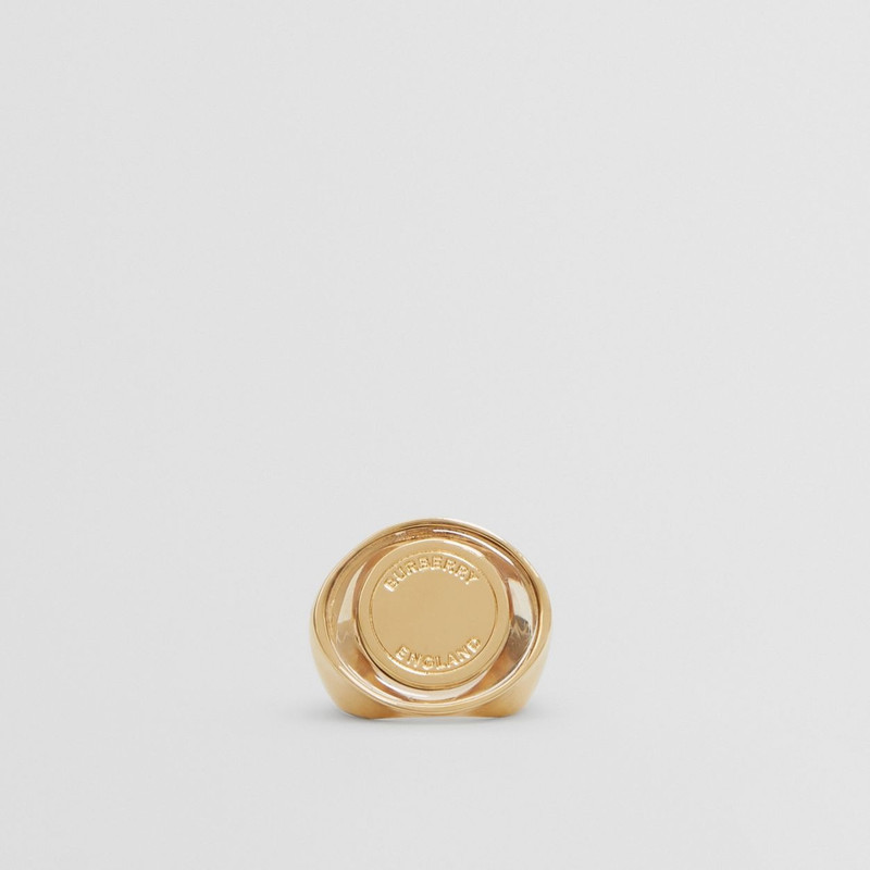 Resin and Gold-plated Signet Ring 1