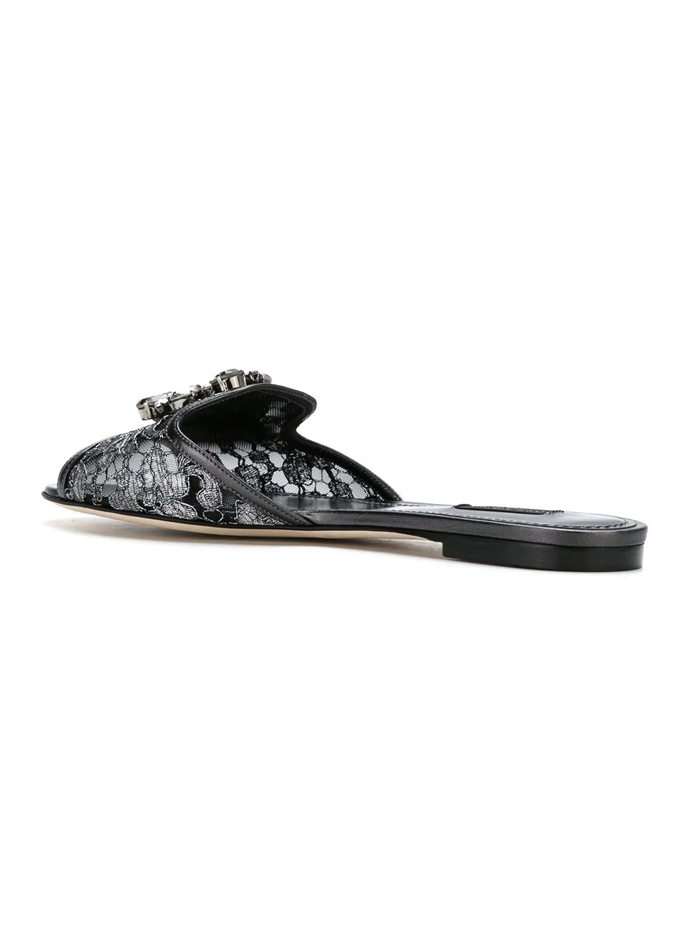 Rainbow Lace brooch-detail sandals - 3