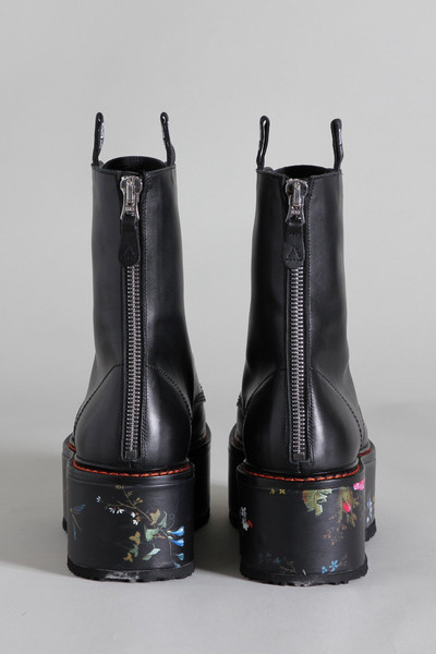 R13 R13 DOUBLE STACK BOOT - BLACK WITH FLORAL PLATFORM outlook