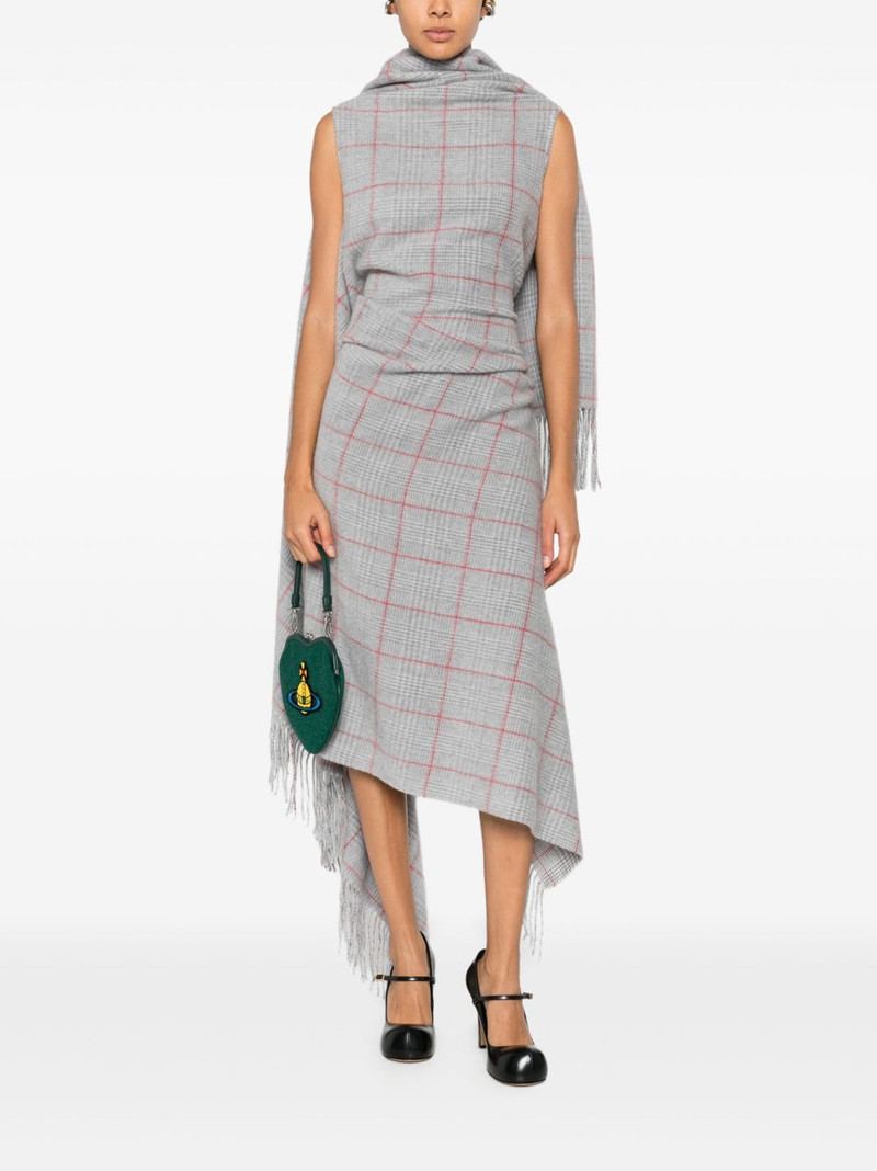 Jean Paul Gaultier fringed plaid dress outlook