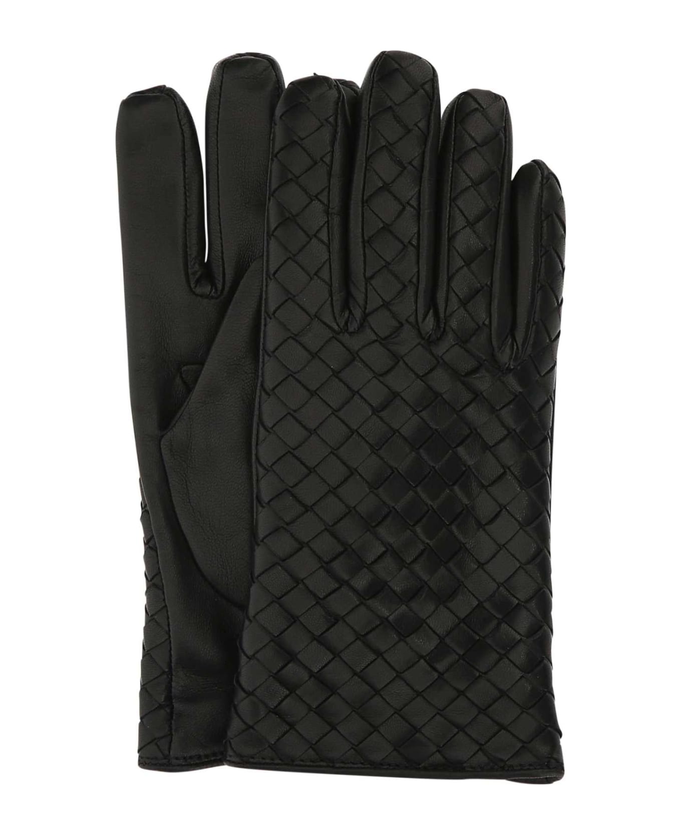 Black Leather Gloves - 1