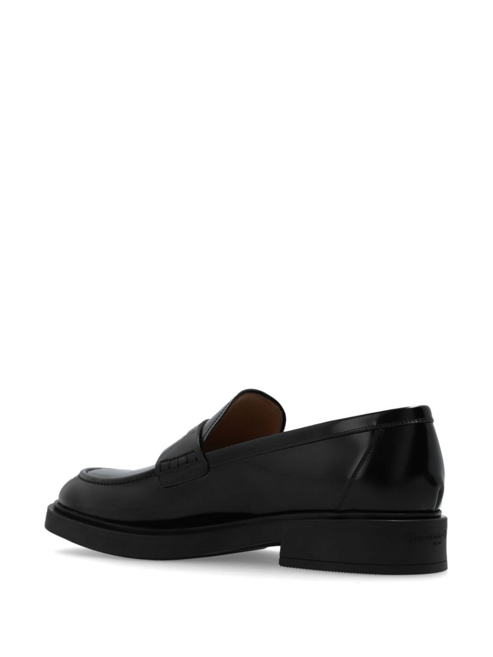 Harris polished-leather penny loafers - 3