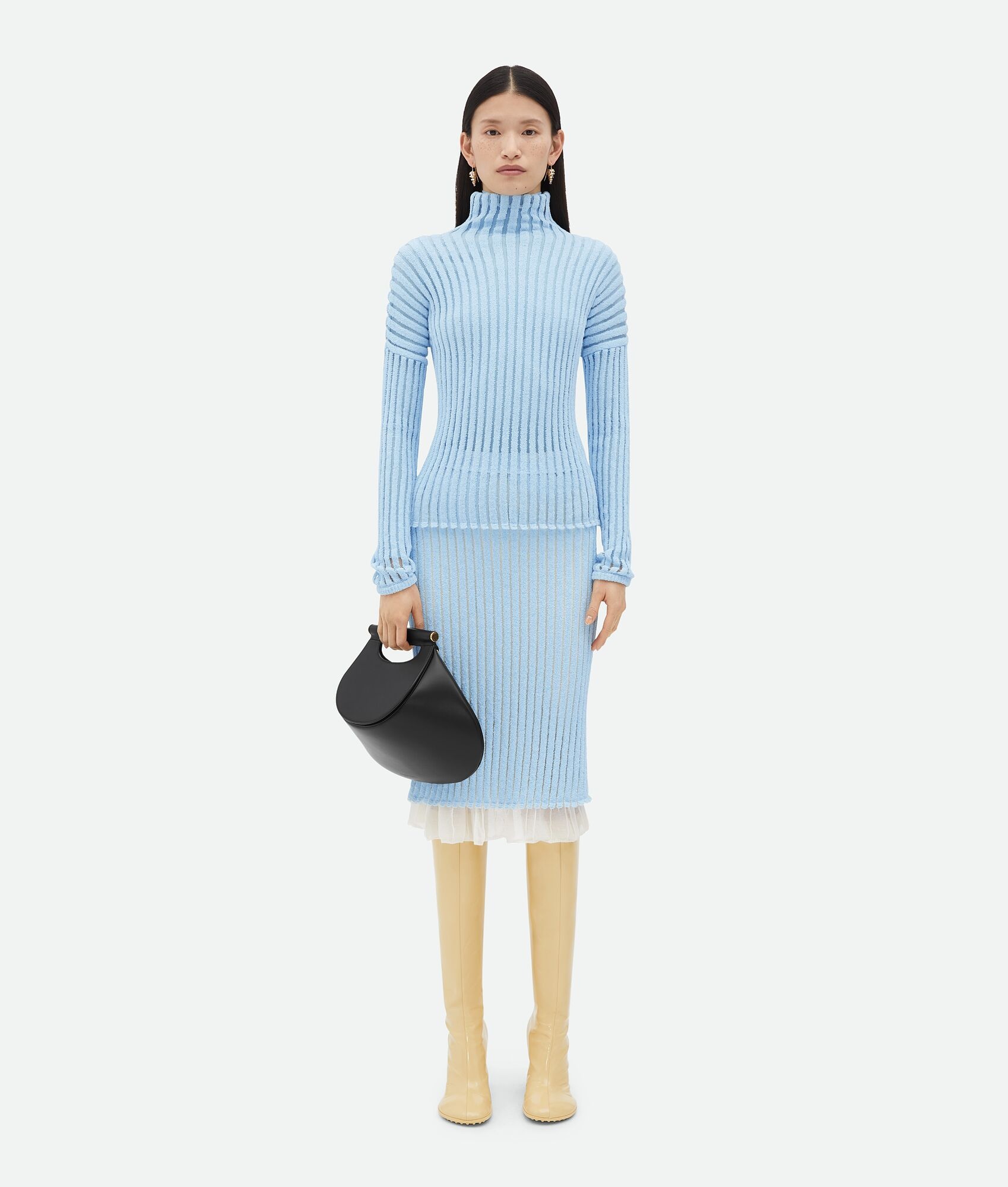 Cotton And Nylon Striped Sweater - 4