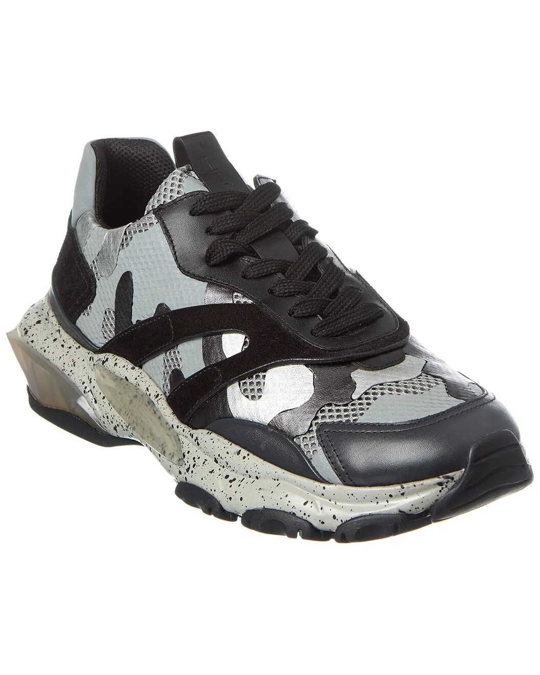 Valentino Camo Mesh & Leather Sneaker - 1