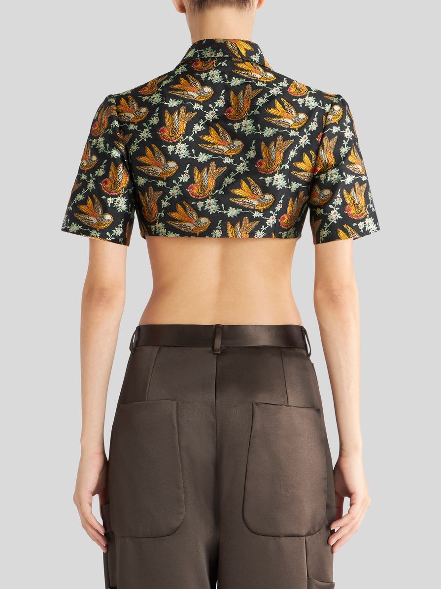 CROPPED JACQUARD SHIRT - 5