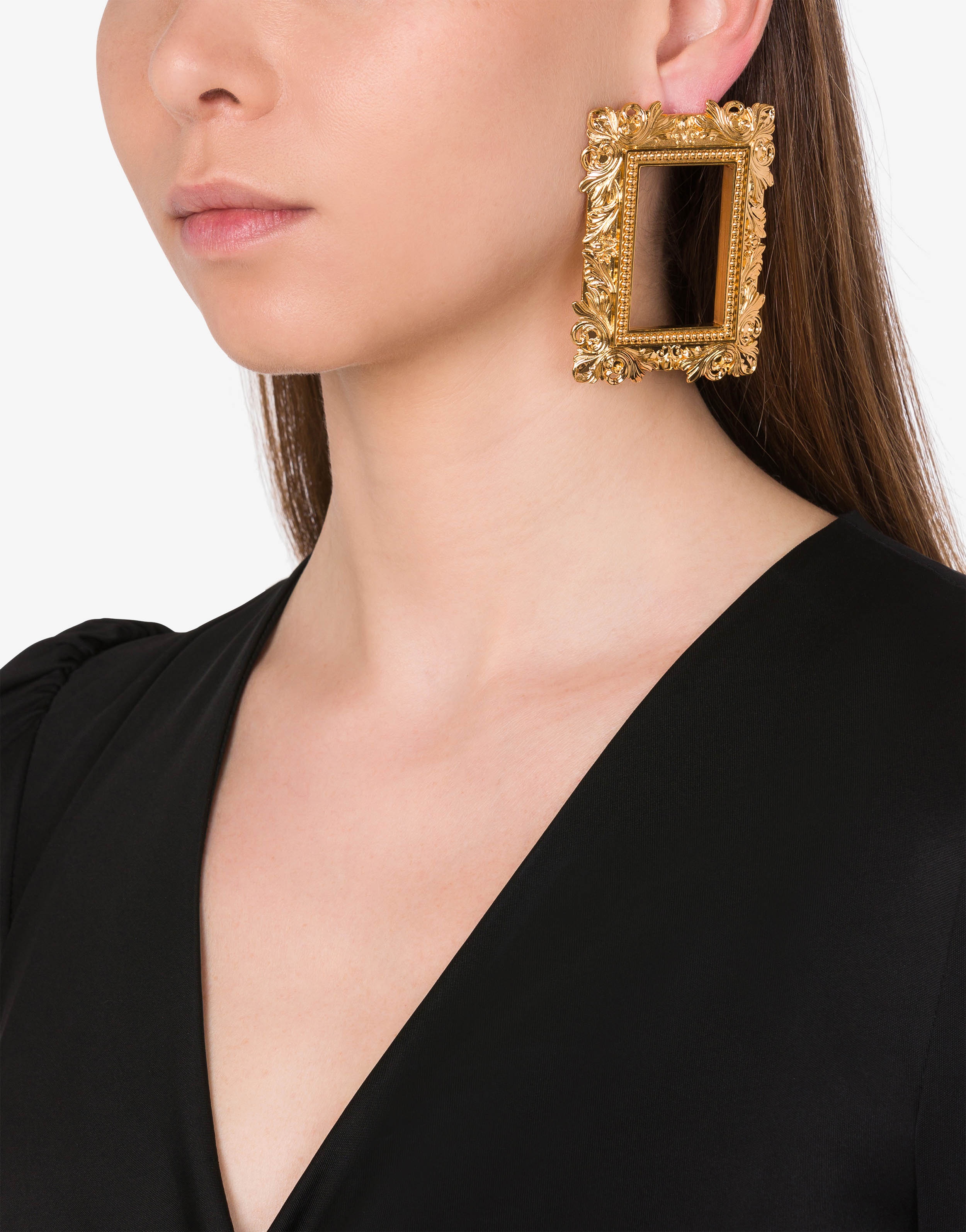 BAROQUE FRAME EARRINGS - 4