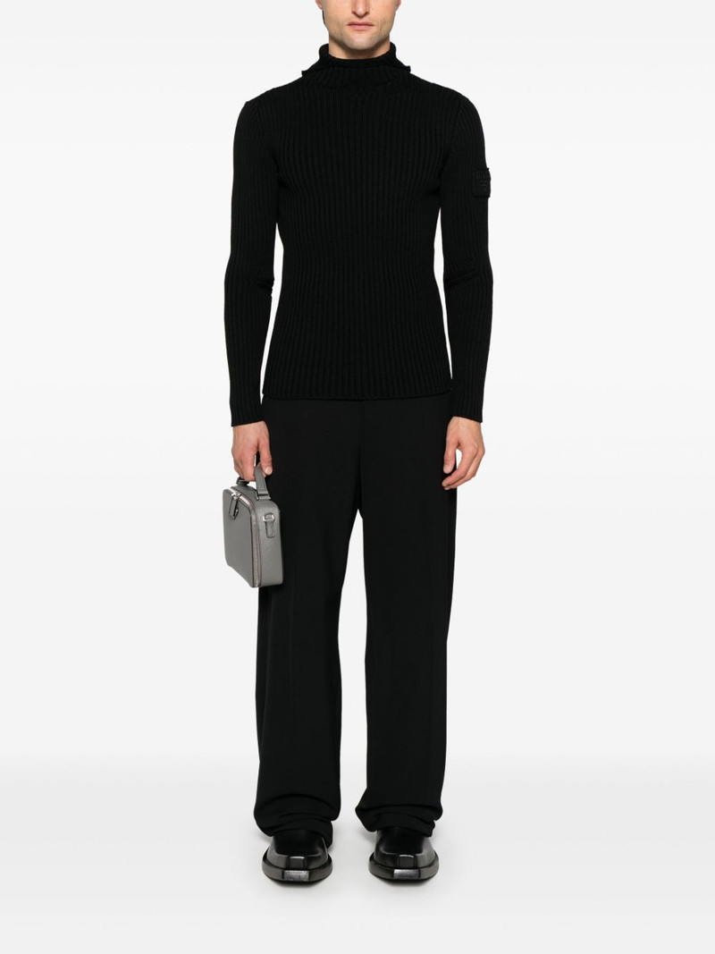 Prada ribbed-knit hoodie outlook