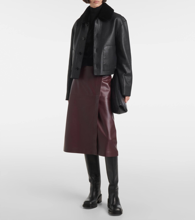 JOSEPH Reversible shearling and leather jacket outlook