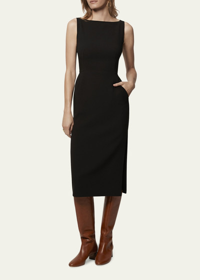 Another Tomorrow Doppio Fitted Midi Dress outlook