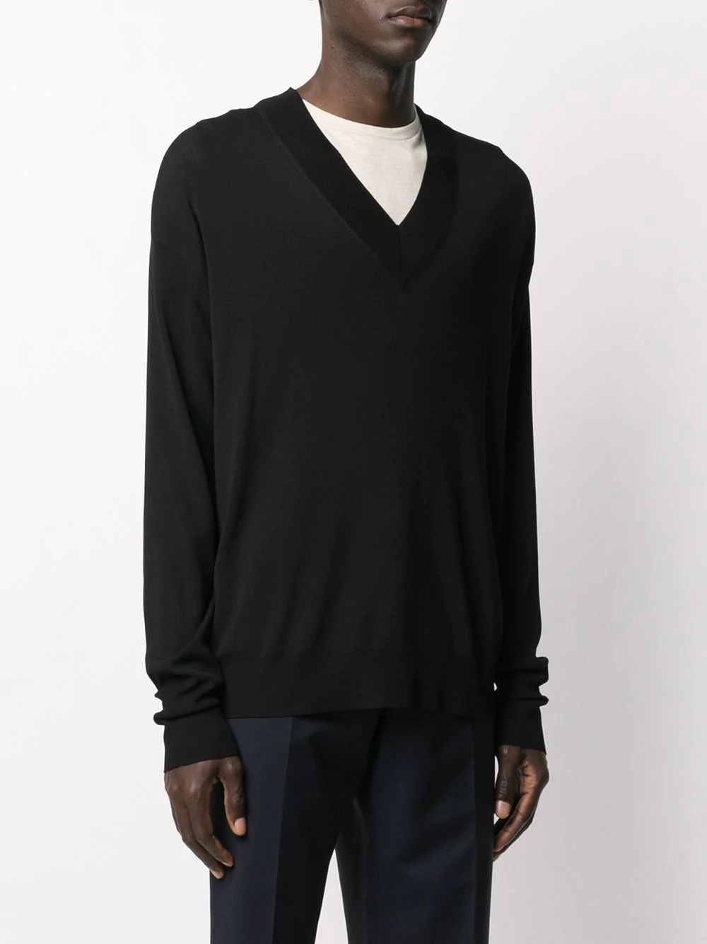 classic v-neck jumper - 3