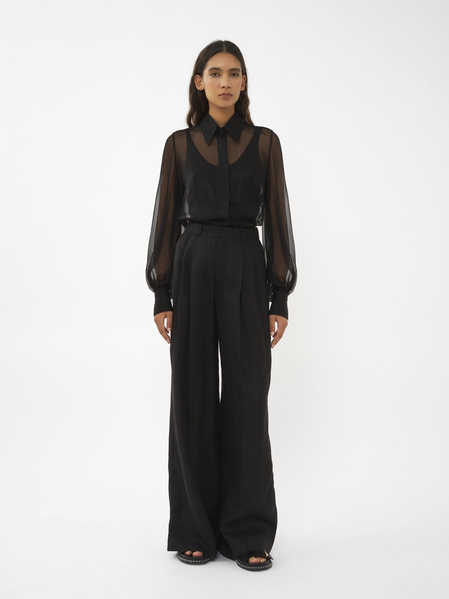 GATHERED-SLEEVE BLOUSE - 3