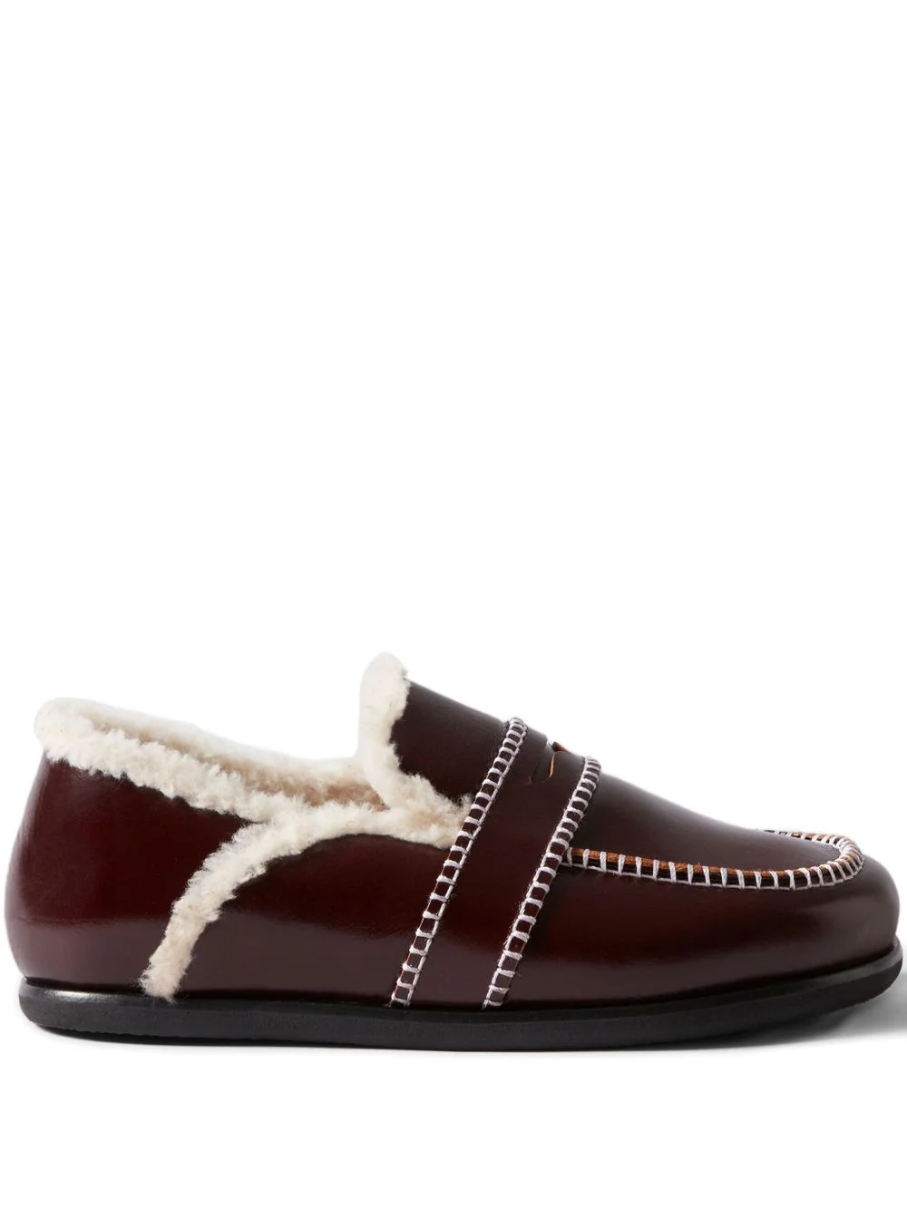 contrast-stitching mules - 1