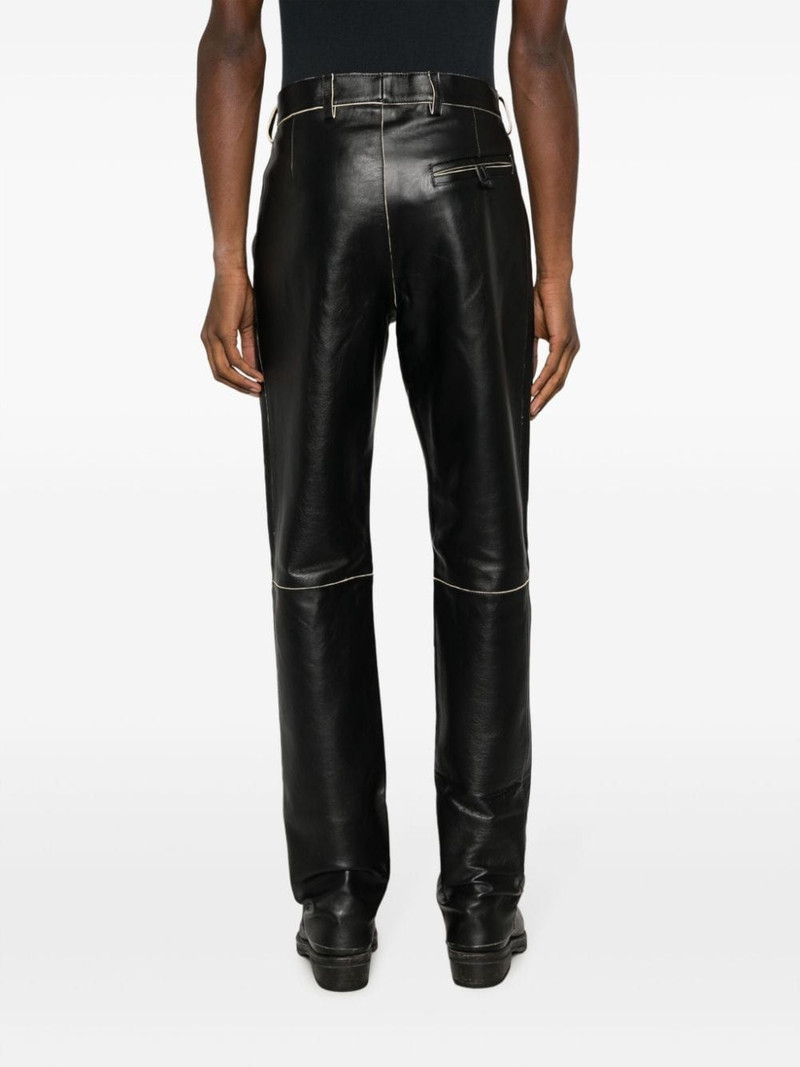 straight-leg leather trousers 5