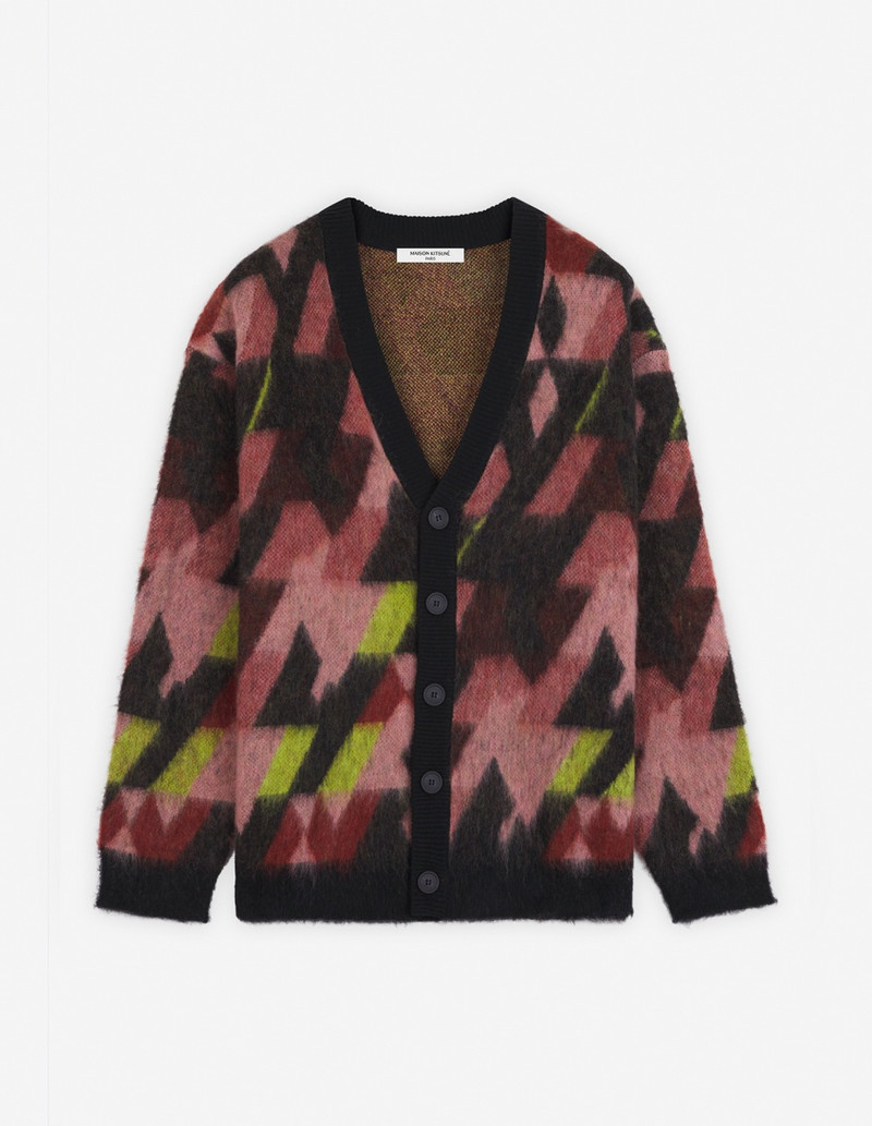 GRAPHIC MOHAIR JACQUARD CARDIGAN 1