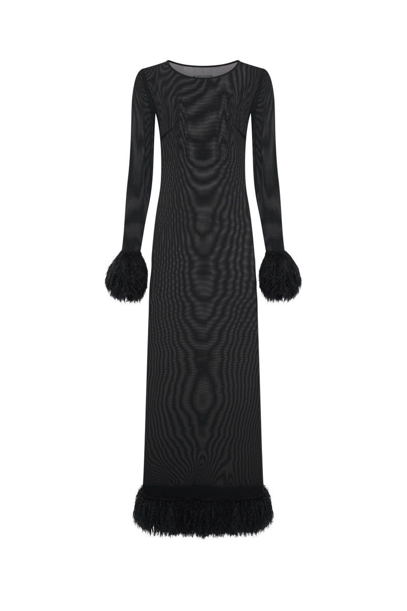 Mesh Jersey Long Dress 1
