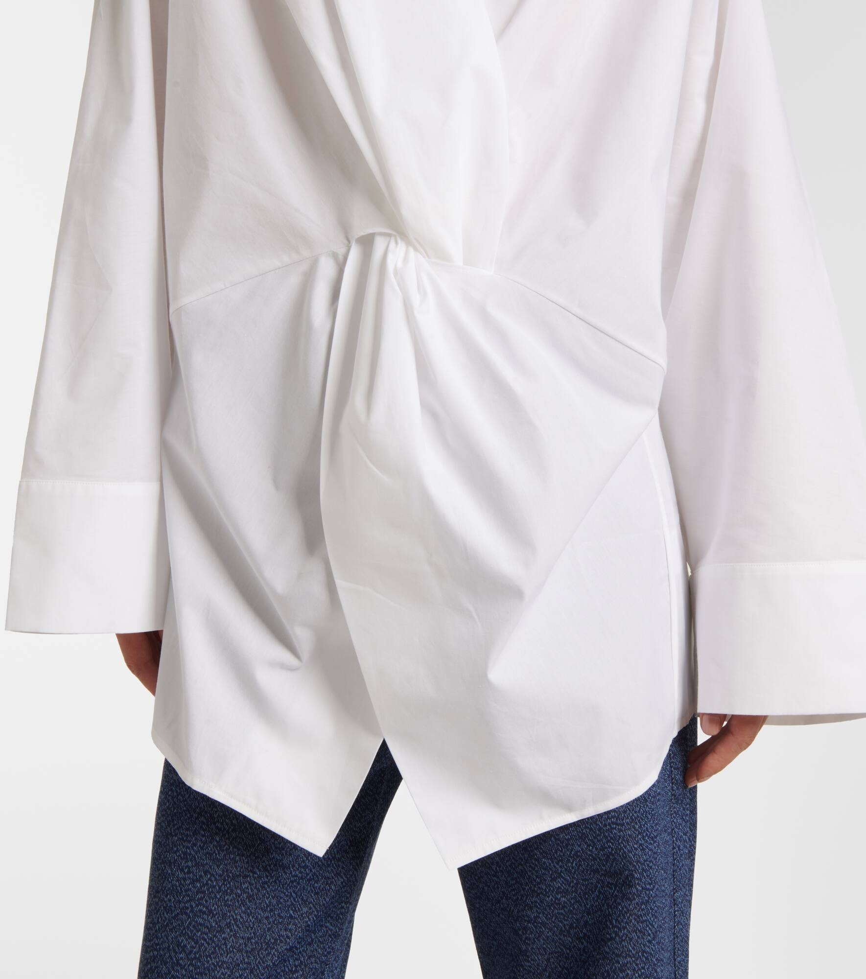 Destry gathered cotton poplin top - 5