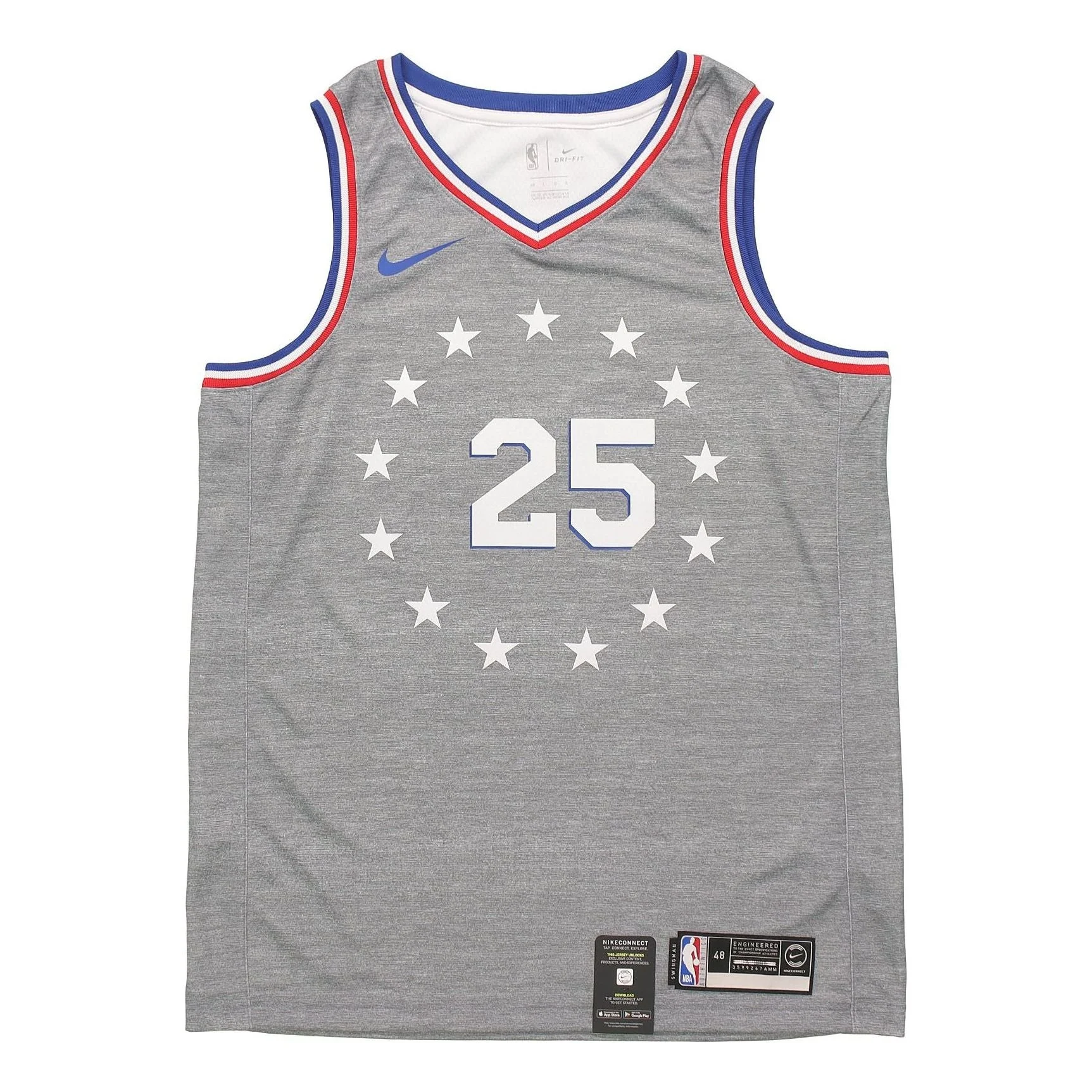 Nike Ben Simmons Philadelphia 76Ers City Edition Swingman Jersey Gray AJ4636-065 - 1