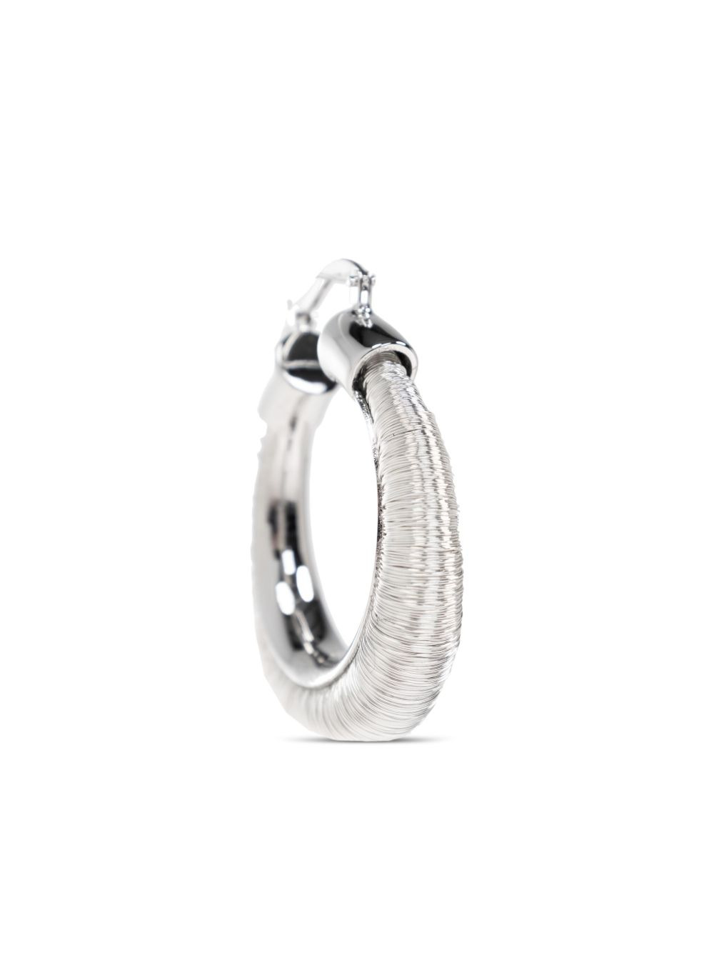 metallic hoop earrings - 4