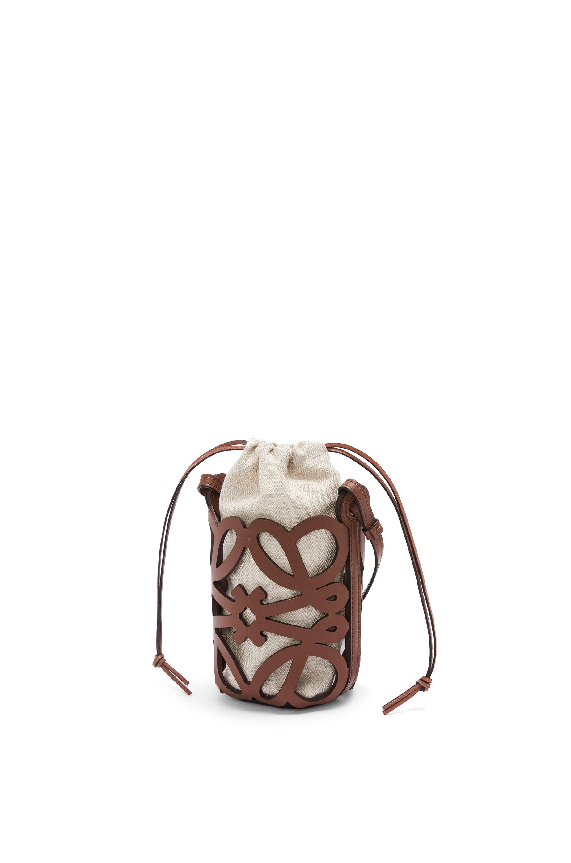 Anagram cut-out pocket in classic calfskin and canvas - 4