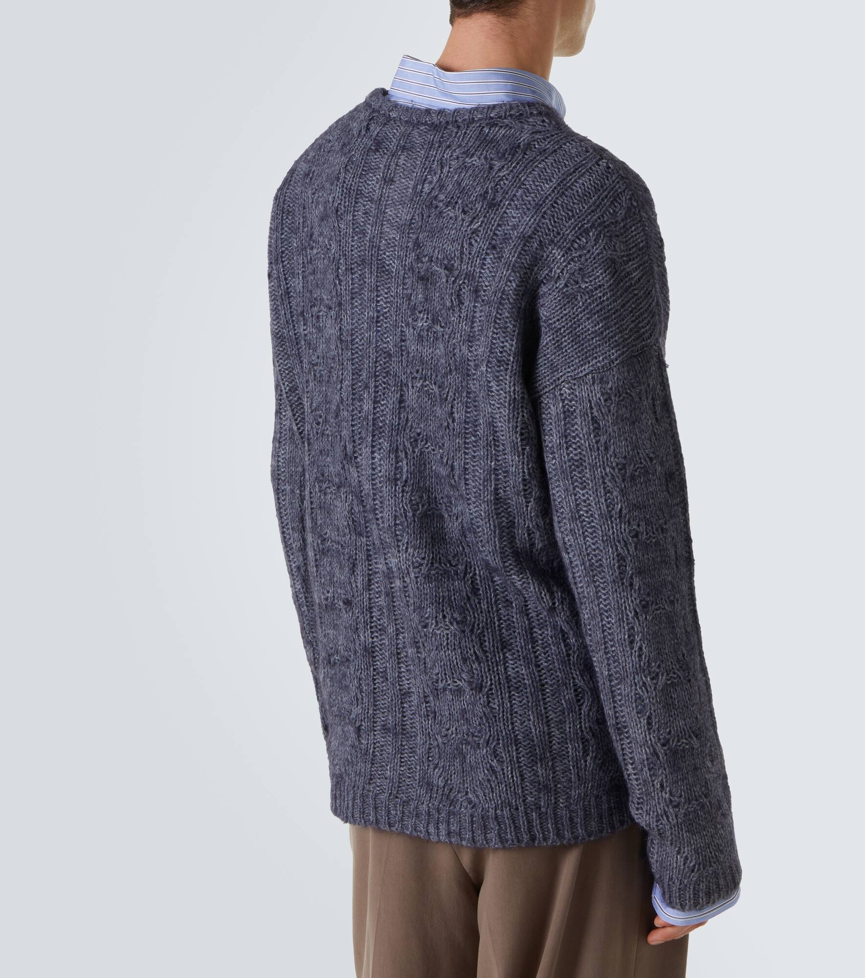 Popover cable-knit wool-blend sweater - 4