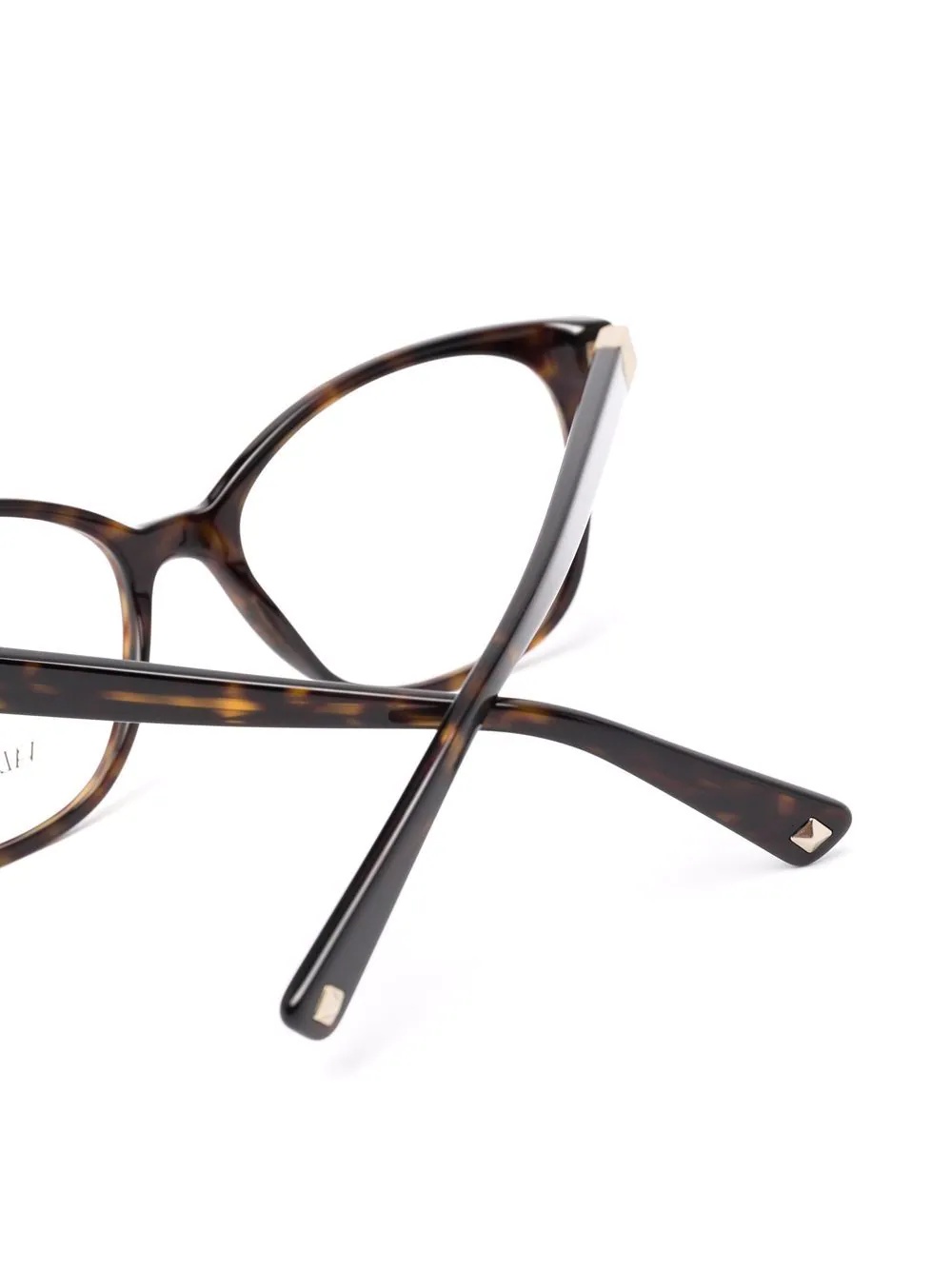 tortoiseshell-effect square-frame glasses - 3