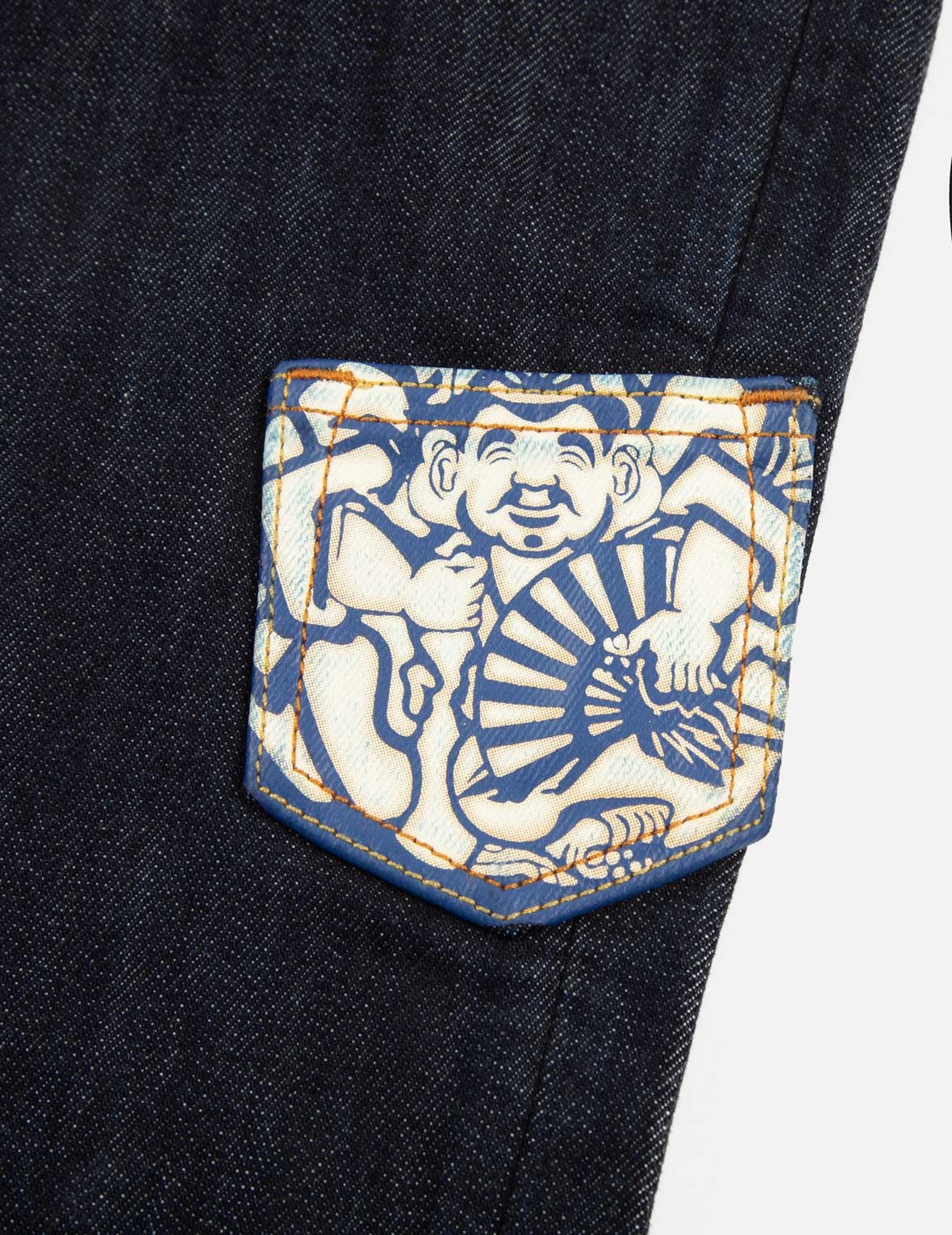 MULTI POCKET WITH SEAGULL EMBROIDERY RELAX FIT DENIM JOGGERS - 9