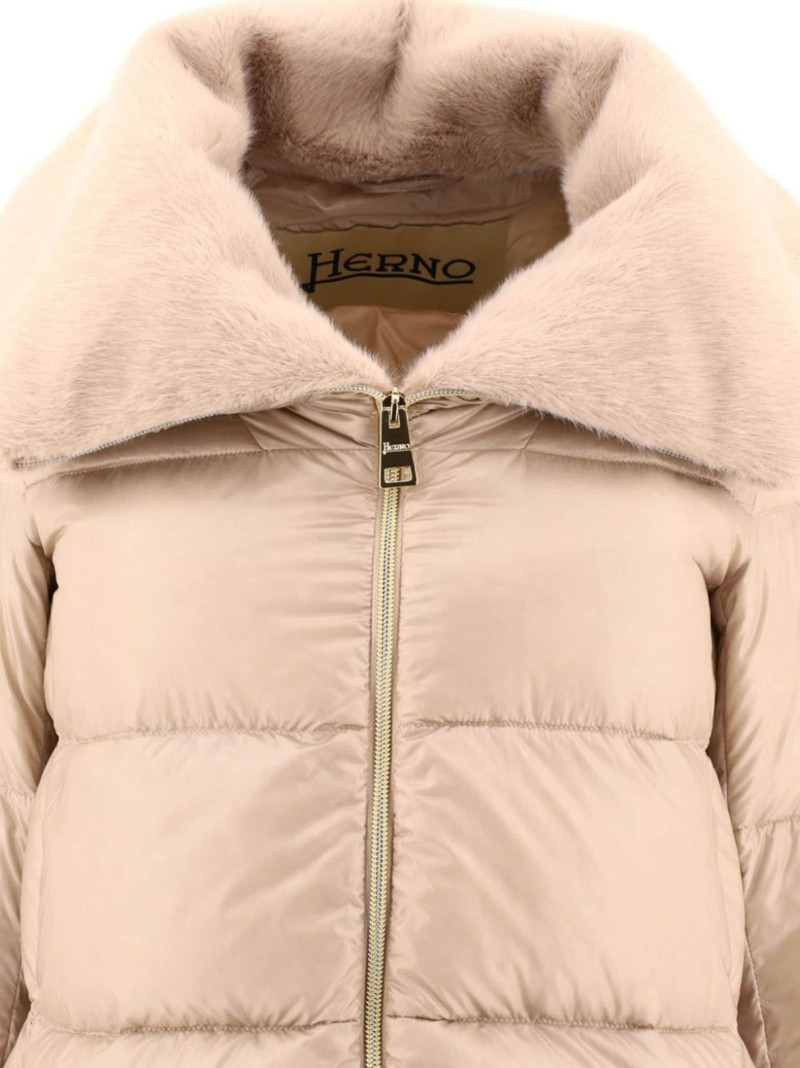 faux-fur collar quilted jacket 3