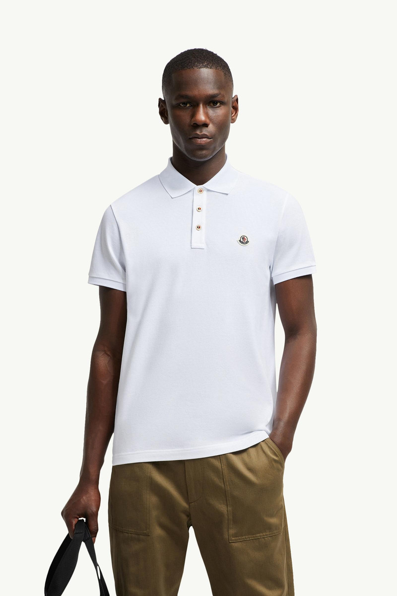 Moncler Logo Patch Cotton Polo Shirt outlook