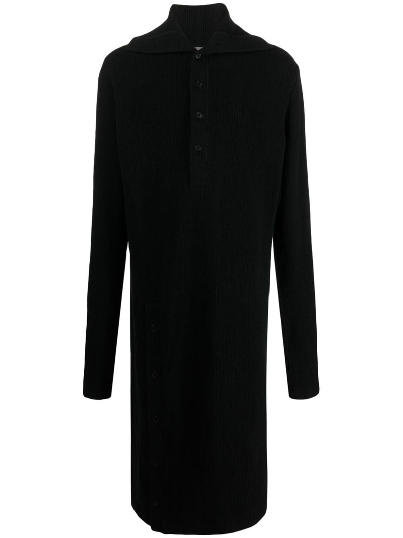 hooded glove-sleeves maxi cardigan 1