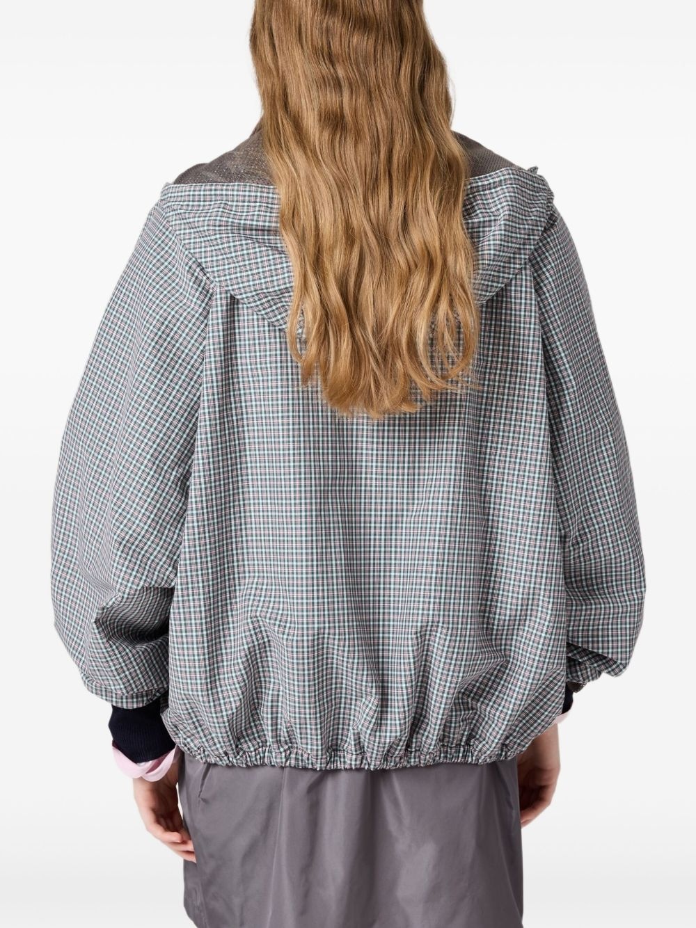 checked bomber jacket - 2