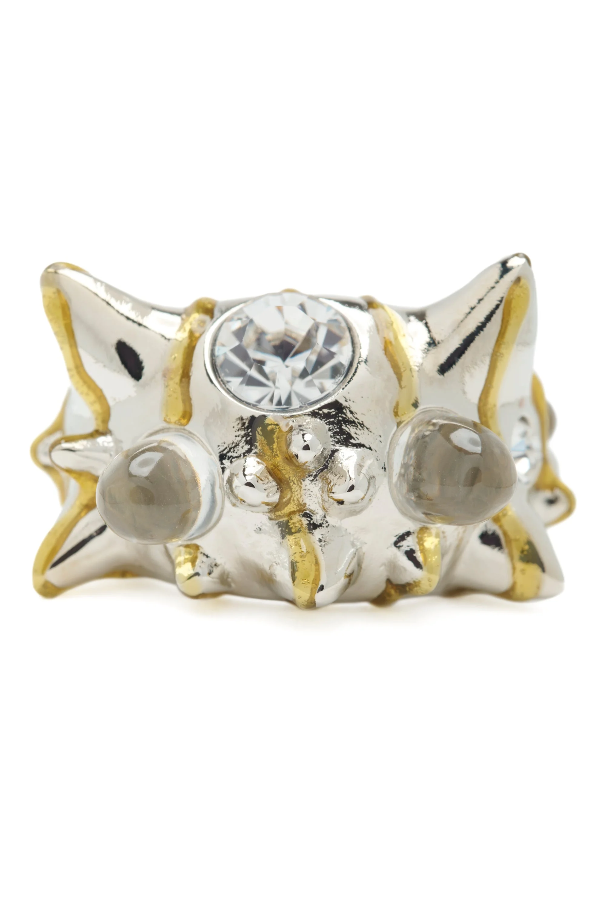 GOLD STRIPE ALIEN RING - 1