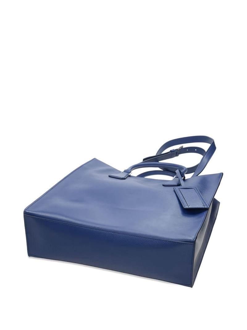 leather top-handle tote bag 4