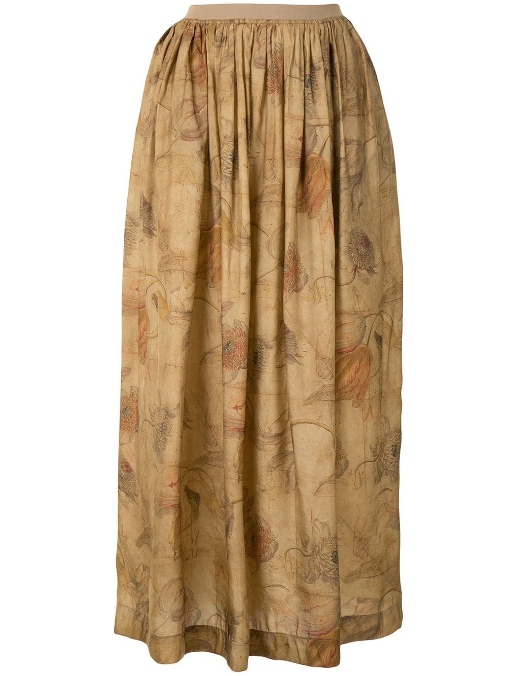 floral-print pleated skirt - 1