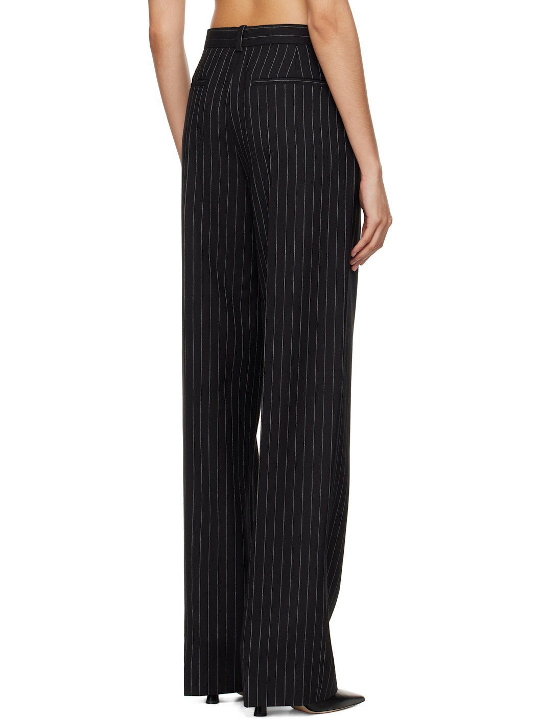 Black Straight Leg Trousers - 3