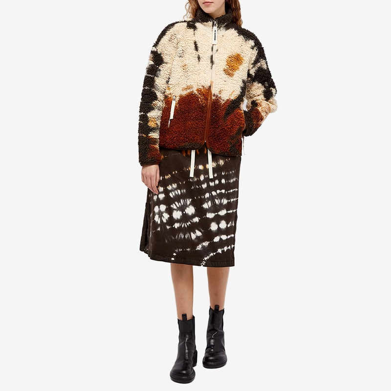 Jil Sander Jil Sander Plus High Neck Zip Up In Tie Dye outlook