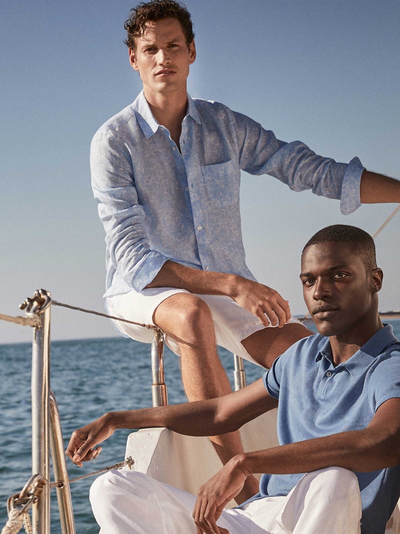Men's Shirt Milan 21 Linen Blue - 3
