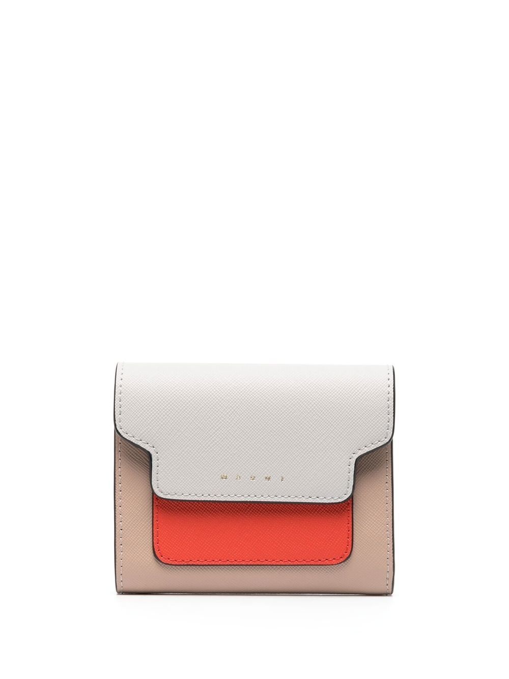 colour-block leather purse - 1